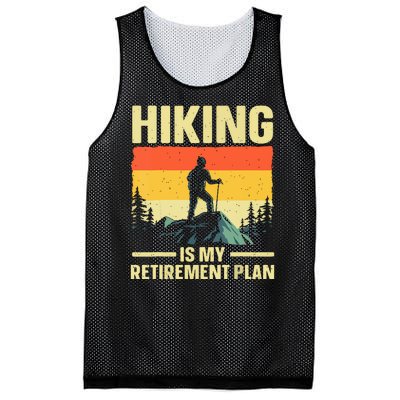 Vintage Hiking Is My Retirement Plan Hike Mountain Hiker Hiking Gift Mesh Reversible Basketball Jersey Tank