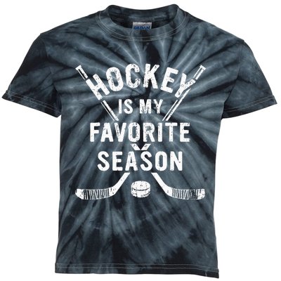 Vintage Hockey Is My Favorite Season Kids Tie-Dye T-Shirt