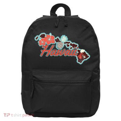 Vintage Hawaii Island 16 in Basic Backpack