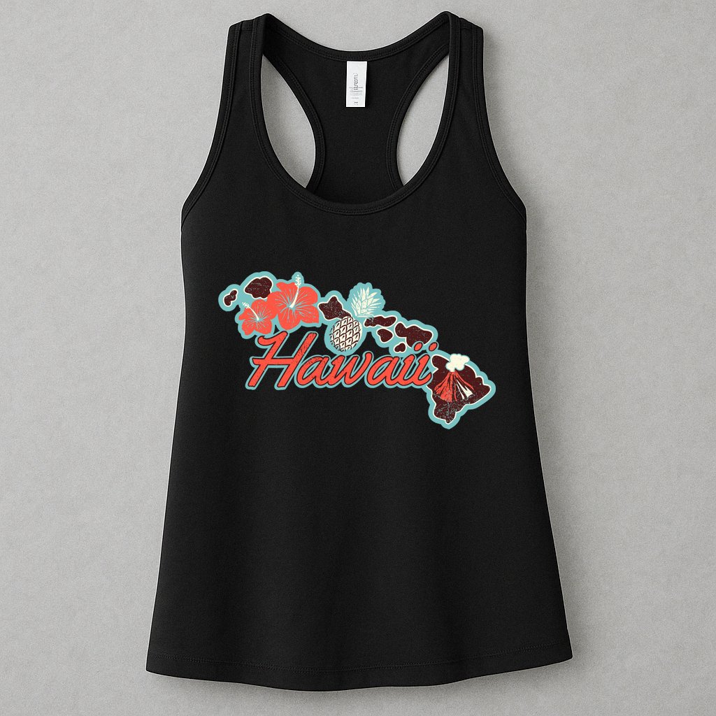 Vintage Hawaii Island Womens Tank Top