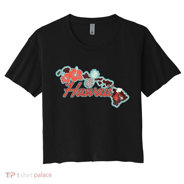 Vintage Hawaii Island Crop Top