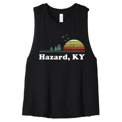 Vintage Hazard Kentucky Home Souvenir Print Women's Racerback Cropped Tank