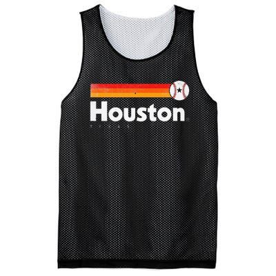 Vintage Houston Love Baseball Strong Vintage Stripes Mesh Reversible Basketball Jersey Tank