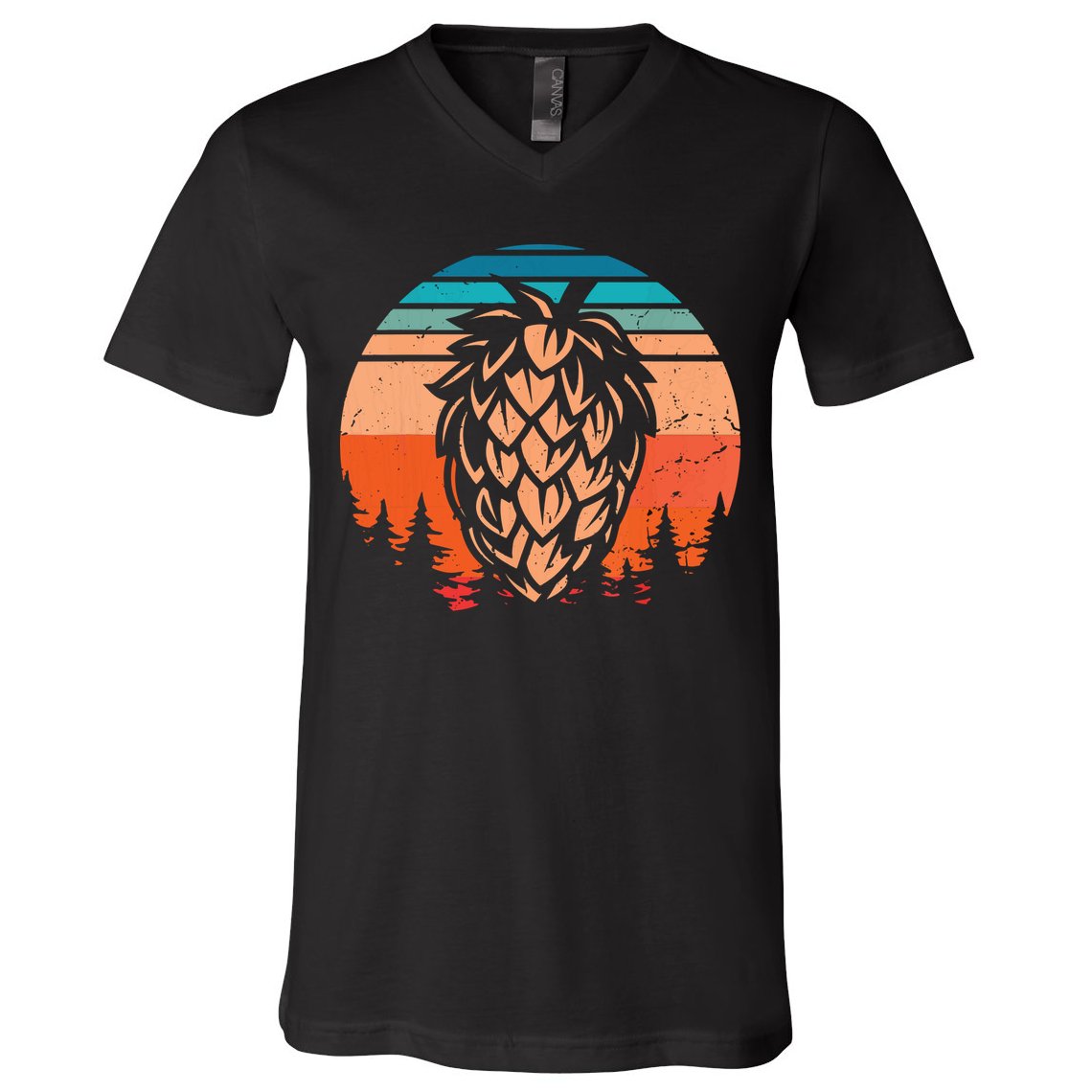 Vintage Hop Leaf Shirt Home Brewers & Lovers Of Hoppy Beer V-Neck T-Shirt