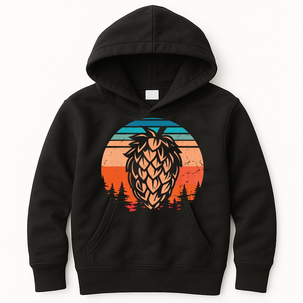 Vintage Hop Leaf Shirt Home Brewers & Lovers Of Hoppy Beer Kids Hoodie