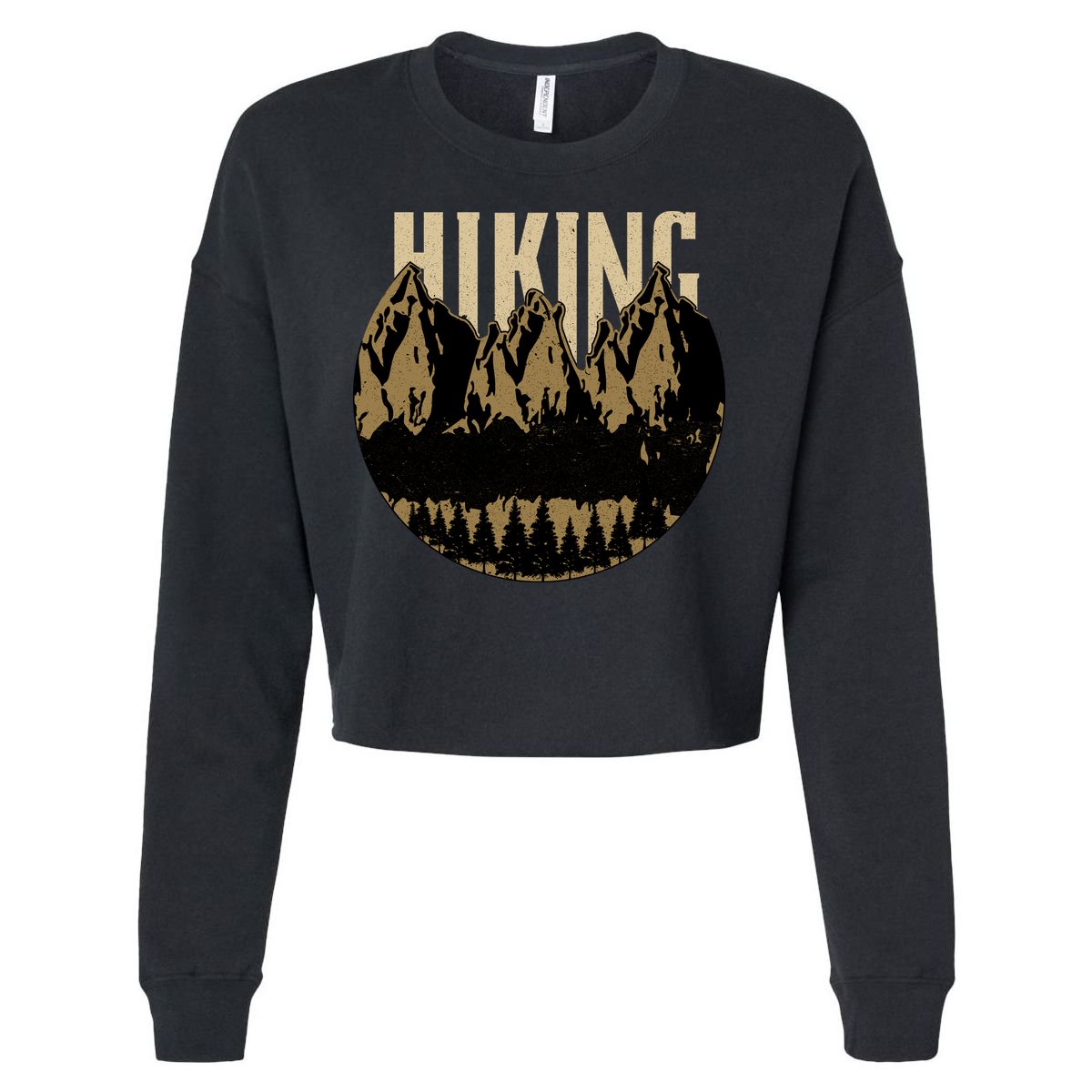 Vintage Hiking Logo Cropped Pullover Crew