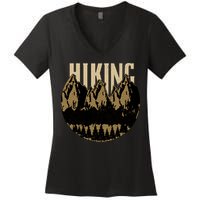 Vintage Hiking Logo Women's V-Neck T-Shirt