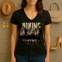 Vintage Hiking Logo Women's V-Neck T-Shirt