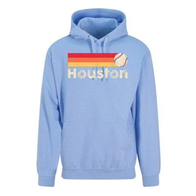 Vintage Houston Love Baseball Strong Vintage Stripes Unisex Surf Hoodie