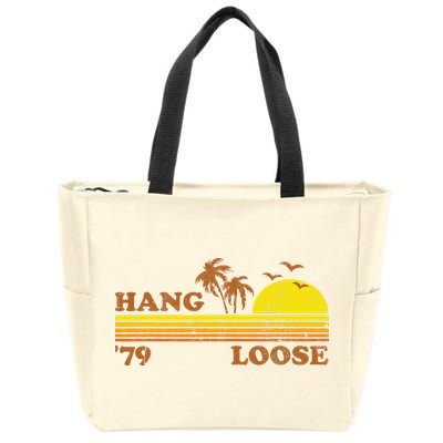 Vintage Hang Loose Surfing Beach Retro Sunset Surf 70s Gift Zip Tote Bag