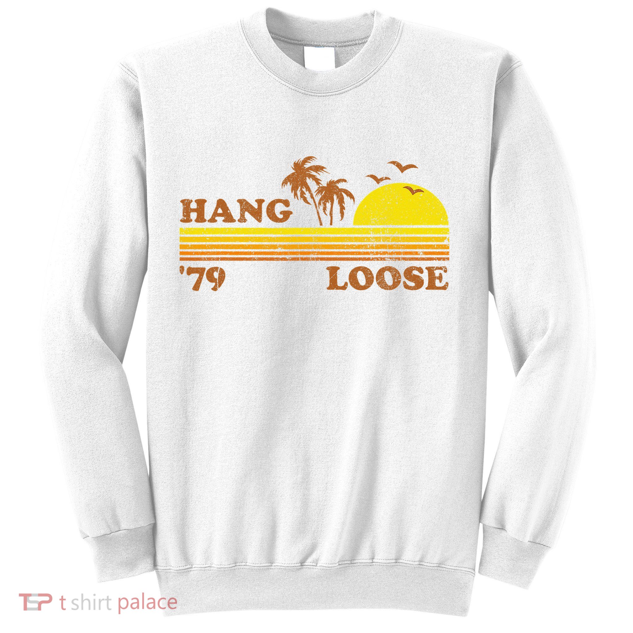 Vintage Hang Loose Surfing Beach Retro Sunset Surf 70s Gift Sweatshirt