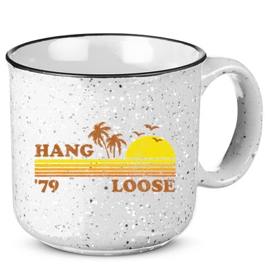 Vintage Hang Loose Surfing Beach Retro Sunset Surf 70s Gift 15oz Campfire Ceramic Mug