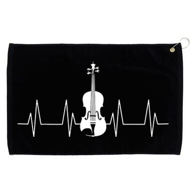 Violin Heartbeat Lover Heartline ECG Music Teacher School Grommeted Golf Towel