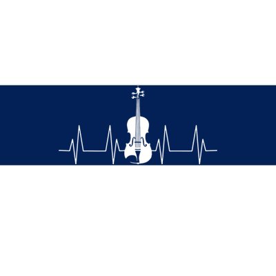 Violin Heartbeat Lover Heartline ECG Music Teacher School Bumper Sticker