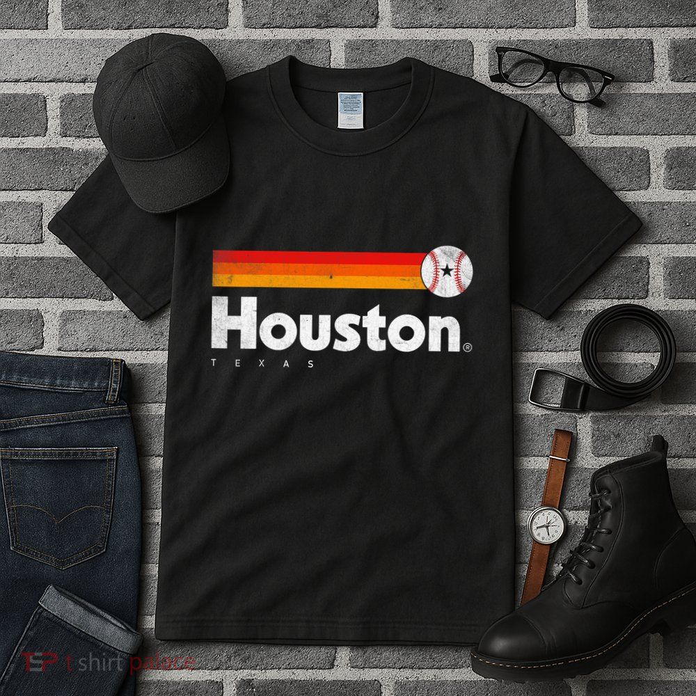 Vintage Houston Love Baseball Strong Vintage Stripes Tall T-Shirt