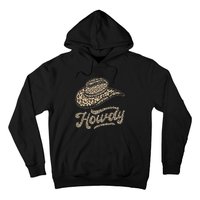 Vintage Howdy Leopard Rodeo Greetings for Cow Hoodie