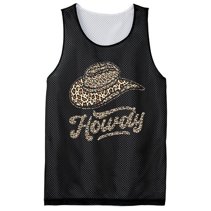 Vintage Howdy Leopard Rodeo Greetings for Cow Mesh Reversible Basketball Jersey Tank