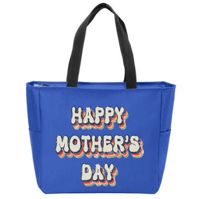 Vintage Happy MotherS Day Gift Zip Tote Bag