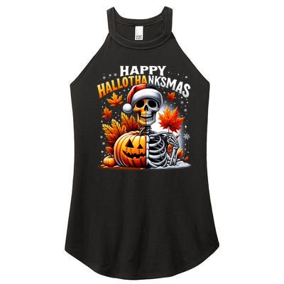 Vintage Halloween Merry Christmas Happy Hallothanksmas Women's Perfect Tri Rocker Tank