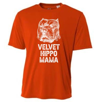 Velvet Hippo Mama Pitbull Dog Owner American Bully Pitbull Great Gift Cooling Performance Crew T-Shirt