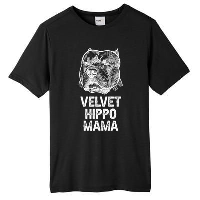 Velvet Hippo Mama Pitbull Dog Owner American Bully Pitbull Great Gift Tall Fusion ChromaSoft Performance T-Shirt