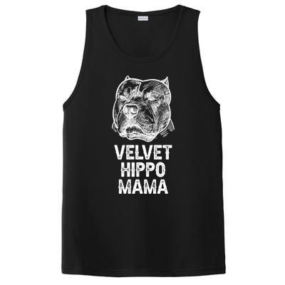 Velvet Hippo Mama Pitbull Dog Owner American Bully Pitbull Great Gift PosiCharge Competitor Tank