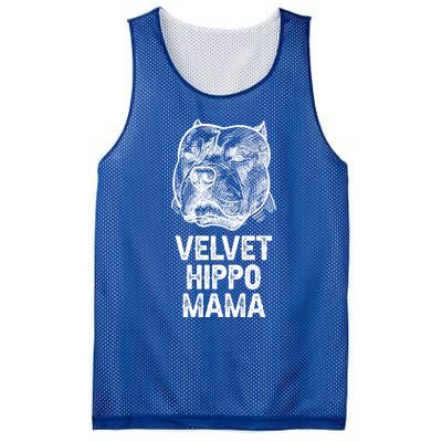 Velvet Hippo Mama Pitbull Dog Owner American Bully Pitbull Great Gift Mesh Reversible Basketball Jersey Tank