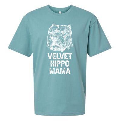 Velvet Hippo Mama Pitbull Dog Owner American Bully Pitbull Great Gift Sueded Cloud Jersey T-Shirt