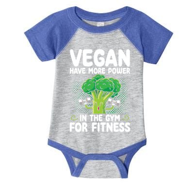 Vegan Have More Power In The Gym For Fitness Veganism Gift Infant Baby Jersey Bodysuit