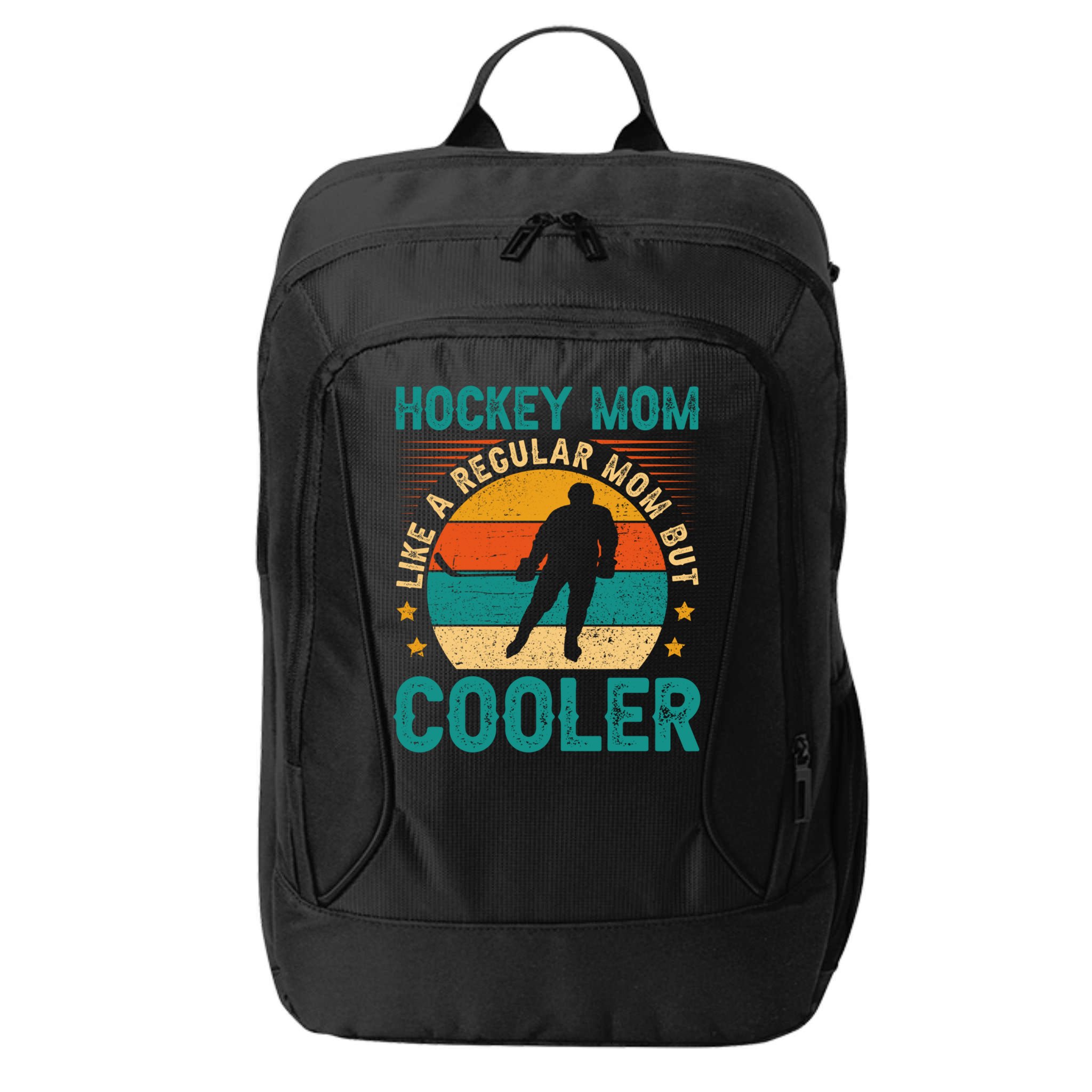 Vintage Hockey Mom Like A Regular Mom But Cooler Mothers Day Gift City Backpack