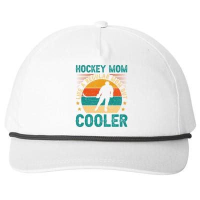 Vintage Hockey Mom Like A Regular Mom But Cooler Mothers Day Gift Snapback Five-Panel Rope Hat