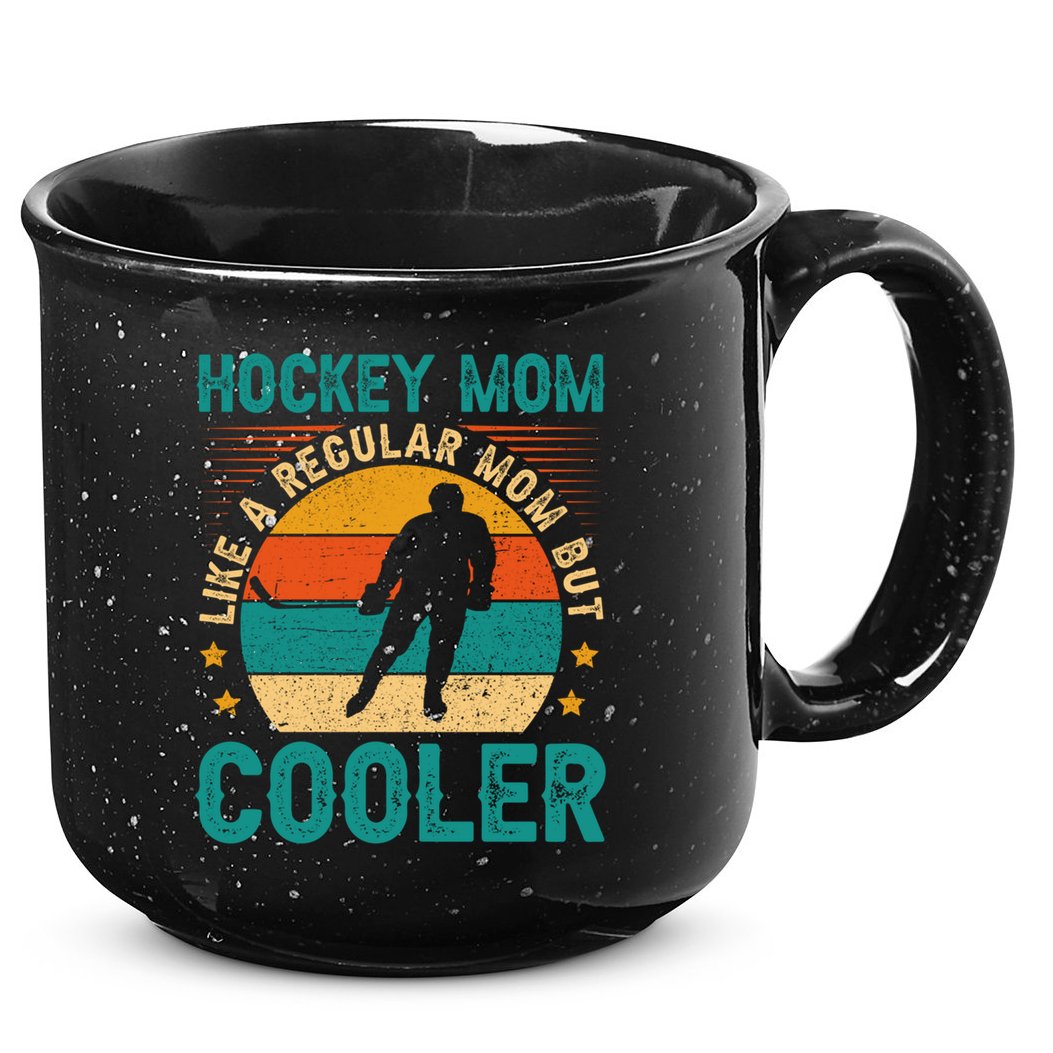 Vintage Hockey Mom Like A Regular Mom But Cooler Mothers Day Gift 15oz Campfire Ceramic Mug