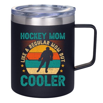 Vintage Hockey Mom Like A Regular Mom But Cooler Mothers Day Gift 12oz Stainless Steel Coffee Mug
