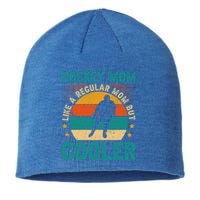 Vintage Hockey Mom Like A Regular Mom But Cooler Mothers Day Gift Sustainable Beanie