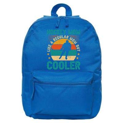 Vintage Hockey Mom Like A Regular Mom But Cooler Mothers Day Gift 16 in Basic Backpack