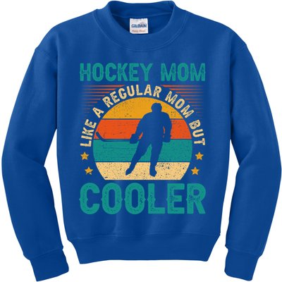 Vintage Hockey Mom Like A Regular Mom But Cooler Mothers Day Gift Kids Sweatshirt