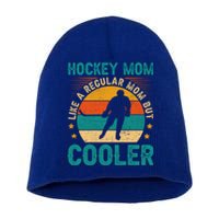 Vintage Hockey Mom Like A Regular Mom But Cooler Mothers Day Gift Short Acrylic Beanie