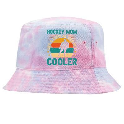 Vintage Hockey Mom Like A Regular Mom But Cooler Mothers Day Gift Tie-Dyed Bucket Hat