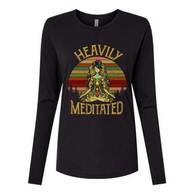 Vintage Heavily Meditated Yoga Meditation Spiritual Warrior Gift Womens Cotton Relaxed Long Sleeve T-Shirt