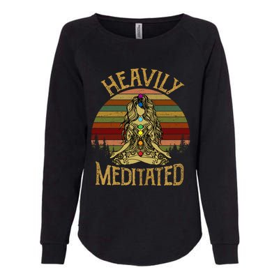 Vintage Heavily Meditated Yoga Meditation Spiritual Warrior Gift Womens California Wash Sweatshirt