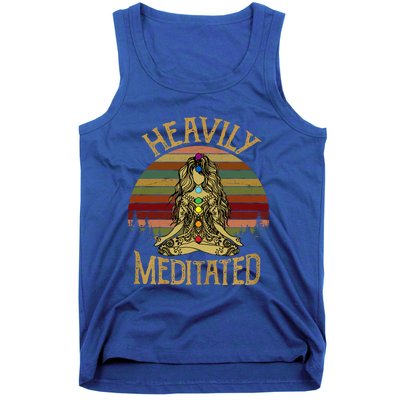 Vintage Heavily Meditated Yoga Meditation Spiritual Warrior Gift Tank Top