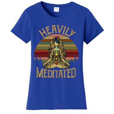 Vintage Heavily Meditated Yoga Meditation Spiritual Warrior Gift Women's T-Shirt