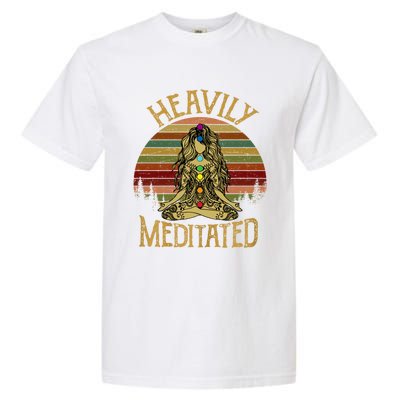 Vintage Heavily Meditated Yoga Meditation Spiritual Warrior Gift Garment-Dyed Heavyweight T-Shirt