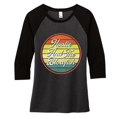 Vibes Hooties Musician Blowfish Retro Rock Summer Women's Tri-Blend 3/4-Sleeve Raglan Shirt