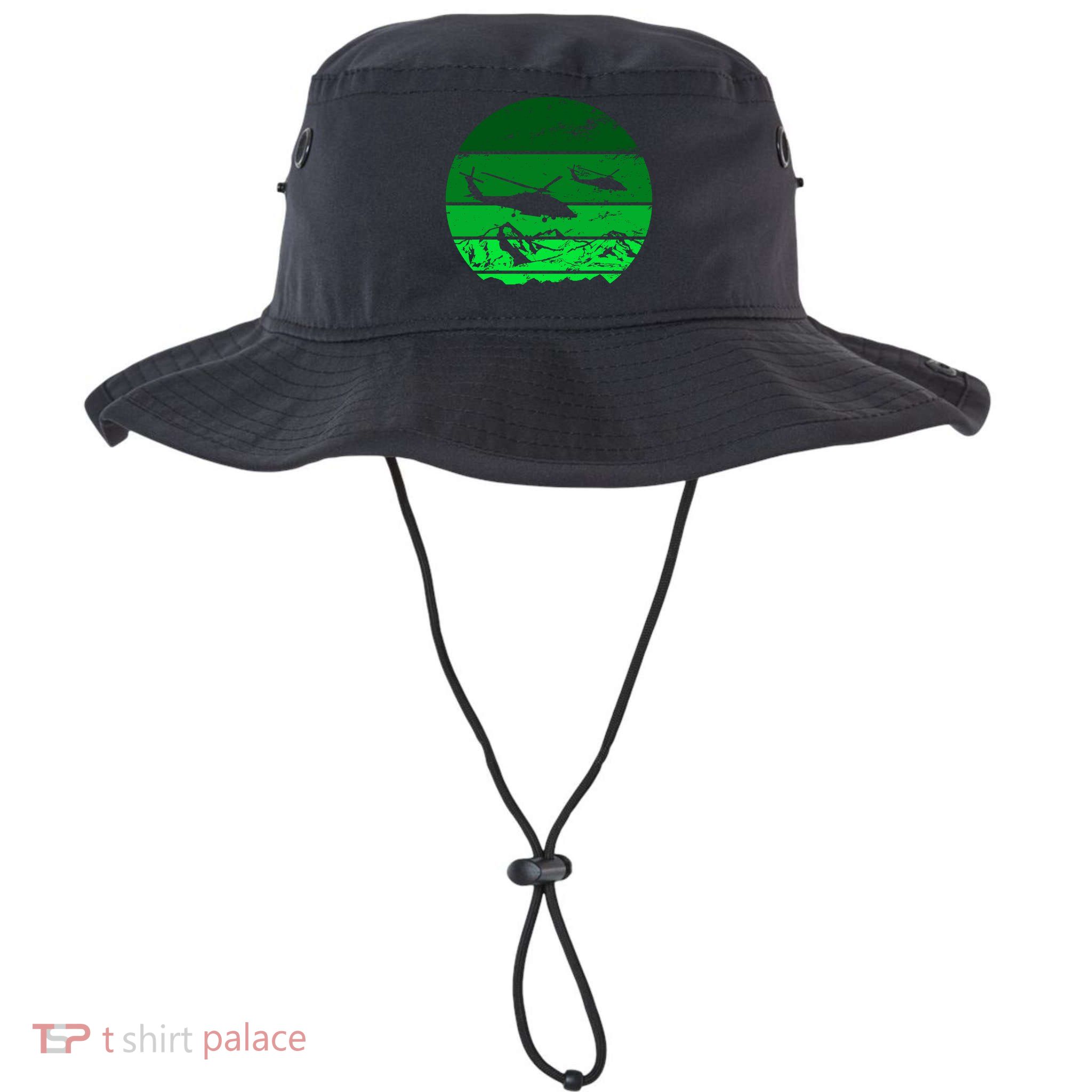 Vintage Helicopter Mountain Bucket Hat