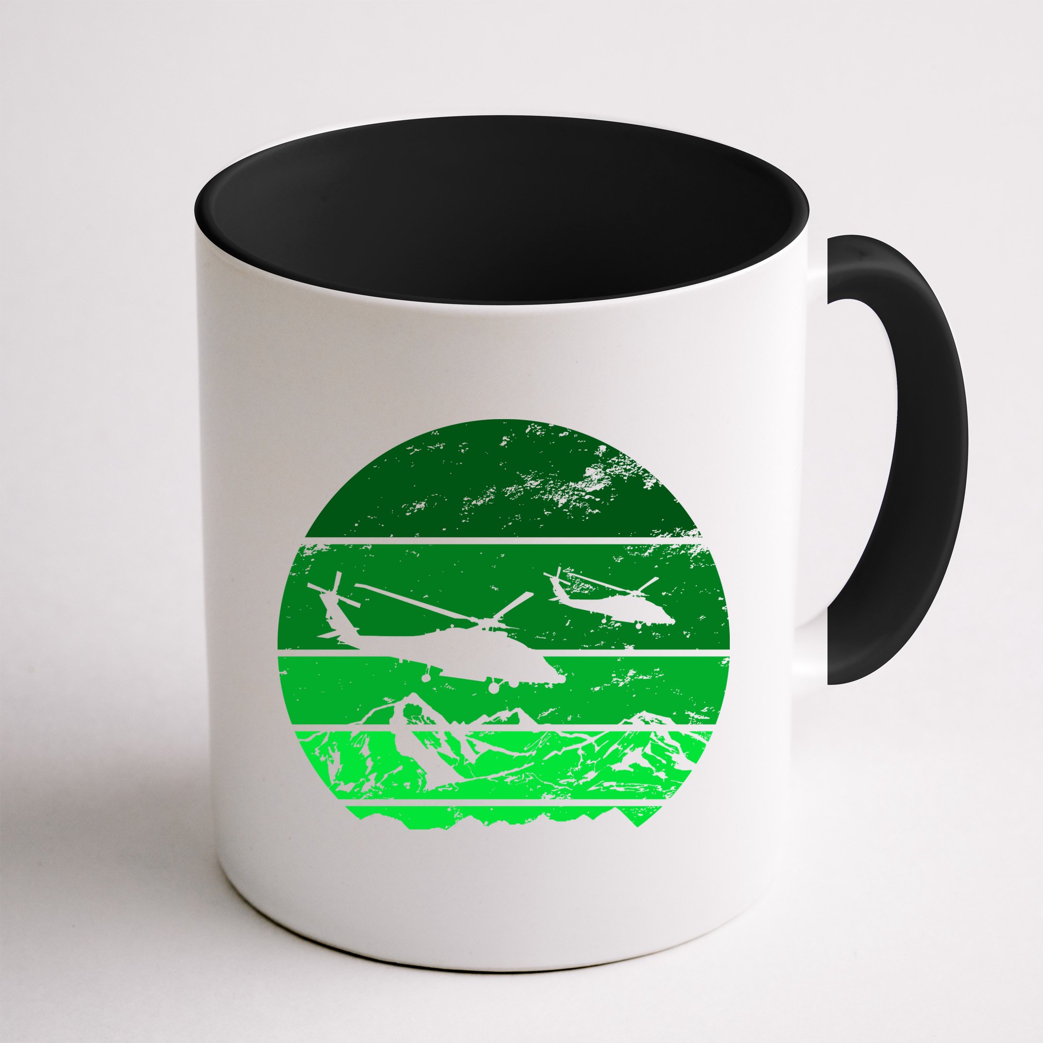 Vintage Helicopter Mountain Mug