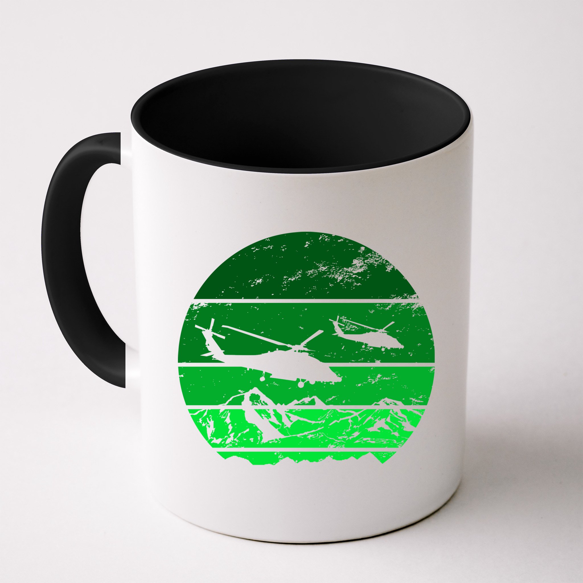 Vintage Helicopter Mountain Mug