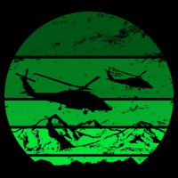 Vintage Helicopter Mountain Mug