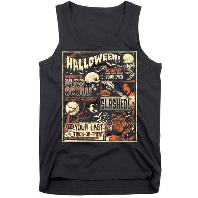 Vintage Horror Movie Shirts Poster Terror Old Time Halloween Tank Top