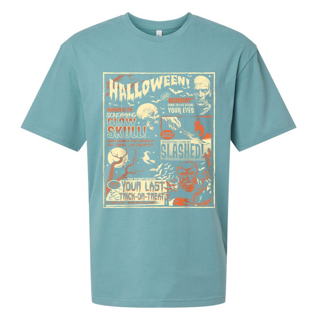 Vintage Horror Movie Shirts Poster Terror Old Time Halloween Sueded Cloud Jersey T-Shirt